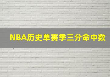 NBA历史单赛季三分命中数