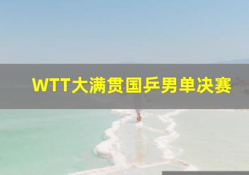 WTT大满贯国乒男单决赛