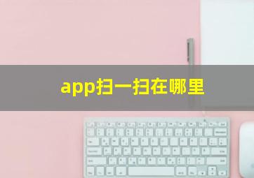 app扫一扫在哪里