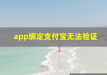 app绑定支付宝无法验证