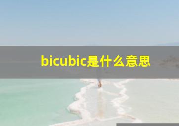 bicubic是什么意思