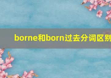 borne和born过去分词区别