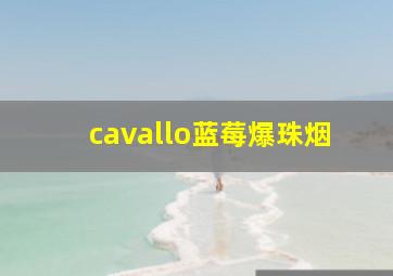 cavallo蓝莓爆珠烟