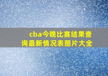 cba今晚比赛结果查询最新情况表图片大全