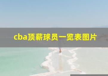 cba顶薪球员一览表图片