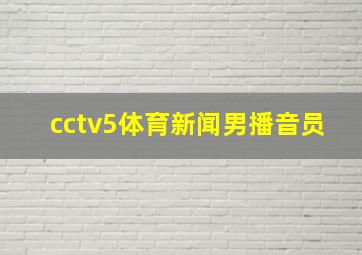 cctv5体育新闻男播音员