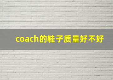 coach的鞋子质量好不好