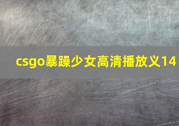 csgo暴躁少女高清播放义14