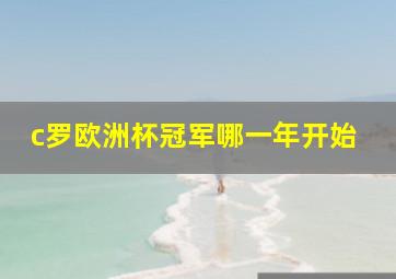 c罗欧洲杯冠军哪一年开始