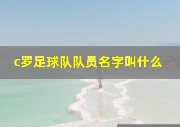 c罗足球队队员名字叫什么