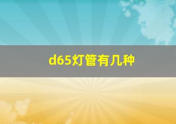 d65灯管有几种