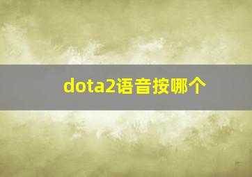 dota2语音按哪个