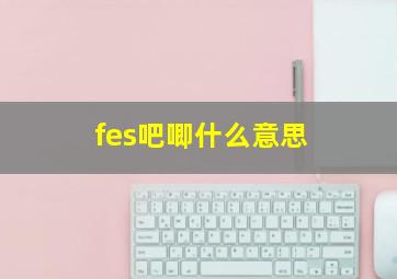 fes吧唧什么意思