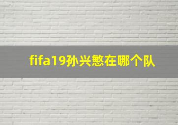 fifa19孙兴慜在哪个队