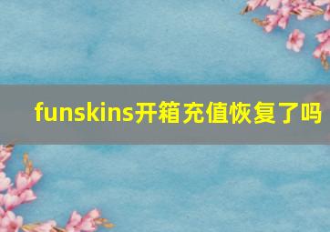 funskins开箱充值恢复了吗