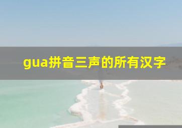 gua拼音三声的所有汉字