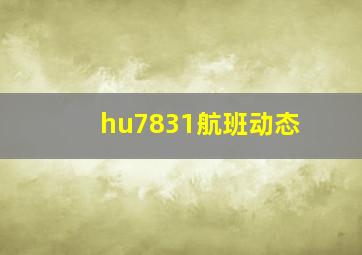 hu7831航班动态