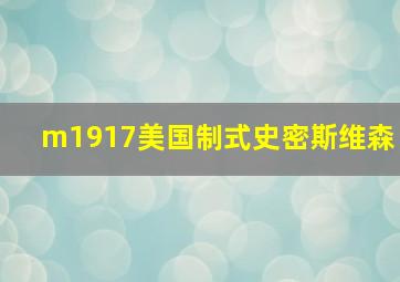 m1917美国制式史密斯维森