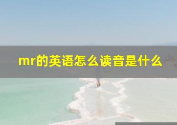 mr的英语怎么读音是什么