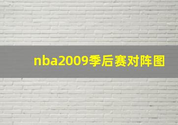 nba2009季后赛对阵图