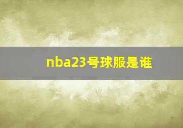 nba23号球服是谁