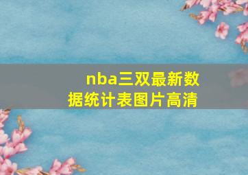 nba三双最新数据统计表图片高清