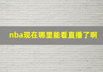 nba现在哪里能看直播了啊