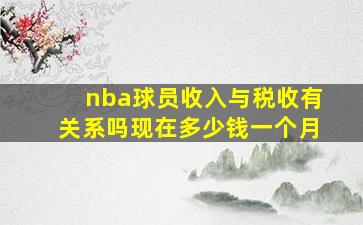 nba球员收入与税收有关系吗现在多少钱一个月