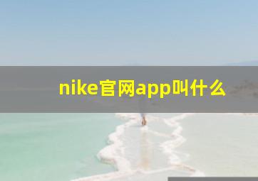 nike官网app叫什么