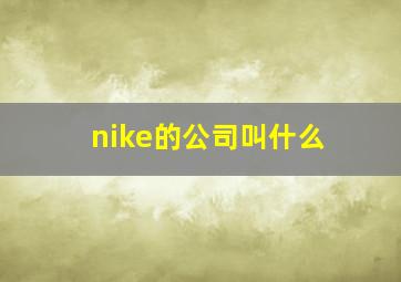 nike的公司叫什么