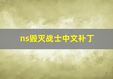 ns毁灭战士中文补丁