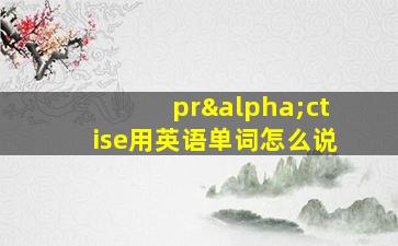 prαctise用英语单词怎么说