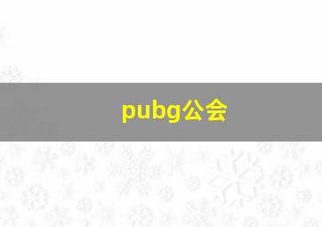 pubg公会