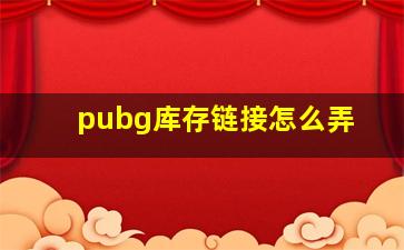 pubg库存链接怎么弄