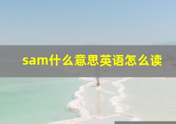 sam什么意思英语怎么读