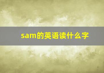 sam的英语读什么字