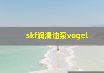 skf润滑油泵vogel