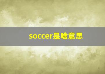 soccer是啥意思