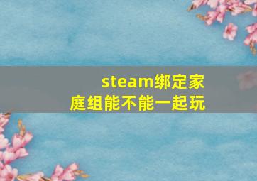 steam绑定家庭组能不能一起玩