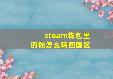 steam钱包里的钱怎么转回国区