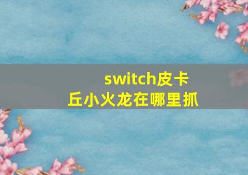 switch皮卡丘小火龙在哪里抓