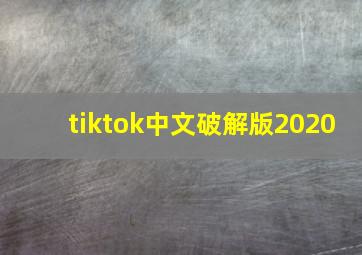 tiktok中文破解版2020