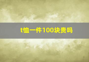 t恤一件100块贵吗