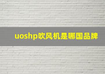 uoshp吹风机是哪国品牌