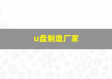 u盘制造厂家