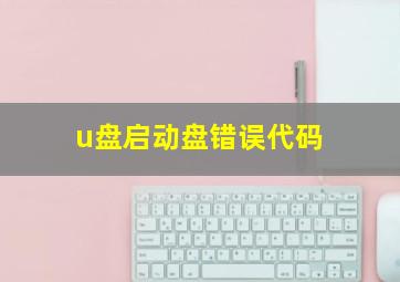 u盘启动盘错误代码