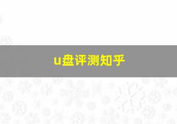 u盘评测知乎