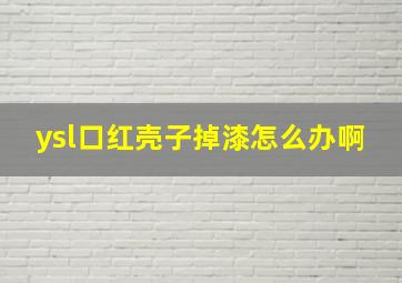 ysl口红壳子掉漆怎么办啊