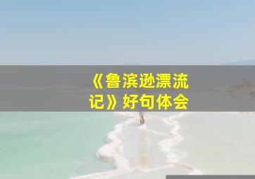 《鲁滨逊漂流记》好句体会