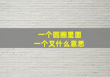 一个圆圈里面一个叉什么意思